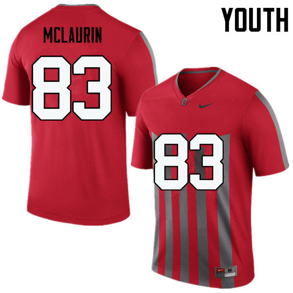 Ohio State Buckeyes Terry McLaurin Youth #83 Throwback Game Stitched College Football Jersey